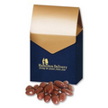 Chocolate Covered Almonds in Navy & Gold Gable Top Gift Box